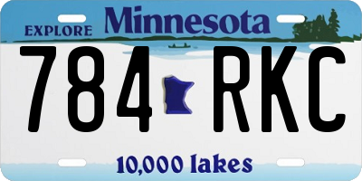MN license plate 784RKC