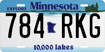 MN license plate 784RKG