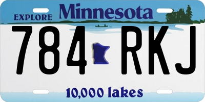 MN license plate 784RKJ