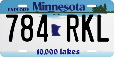MN license plate 784RKL