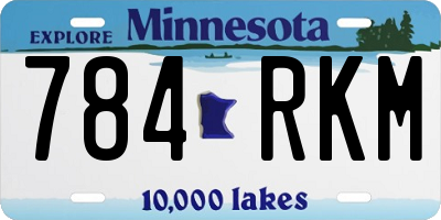 MN license plate 784RKM
