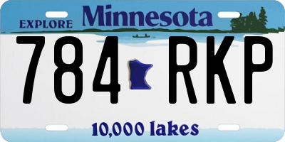 MN license plate 784RKP