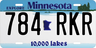 MN license plate 784RKR