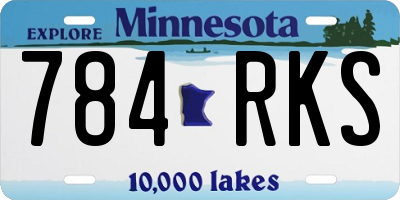 MN license plate 784RKS