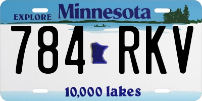 MN license plate 784RKV