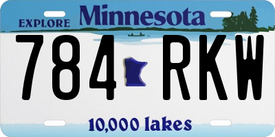 MN license plate 784RKW