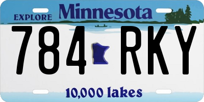 MN license plate 784RKY