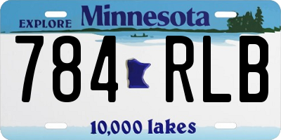MN license plate 784RLB