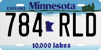 MN license plate 784RLD