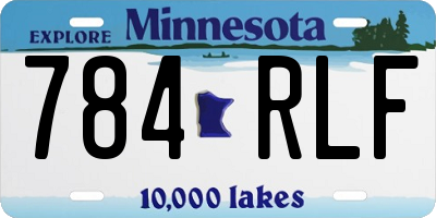 MN license plate 784RLF