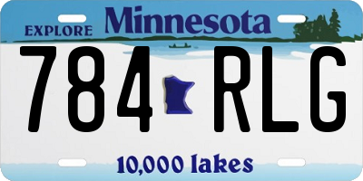 MN license plate 784RLG