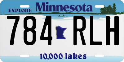 MN license plate 784RLH