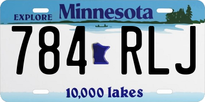 MN license plate 784RLJ