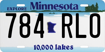 MN license plate 784RLO