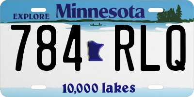 MN license plate 784RLQ