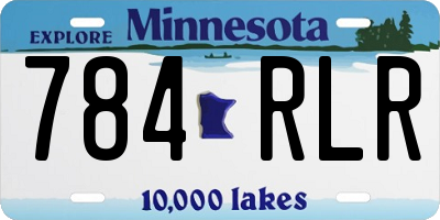 MN license plate 784RLR