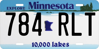 MN license plate 784RLT
