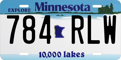 MN license plate 784RLW
