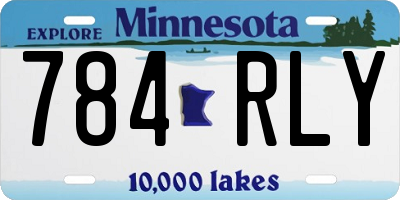 MN license plate 784RLY