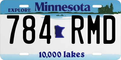 MN license plate 784RMD