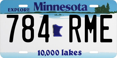 MN license plate 784RME