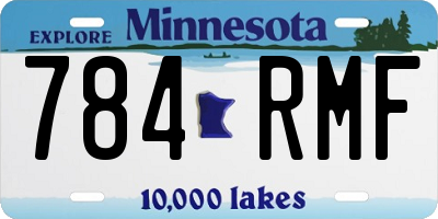 MN license plate 784RMF