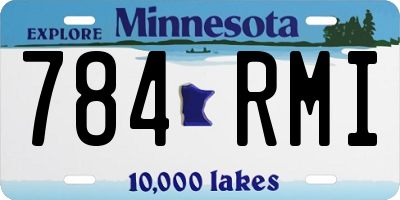 MN license plate 784RMI
