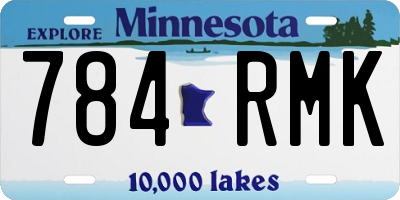 MN license plate 784RMK