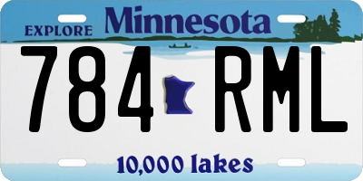 MN license plate 784RML