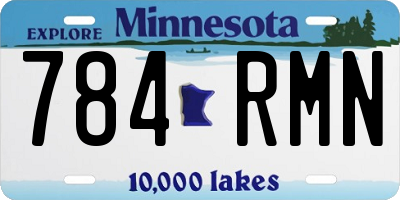 MN license plate 784RMN