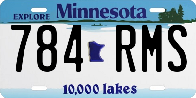 MN license plate 784RMS