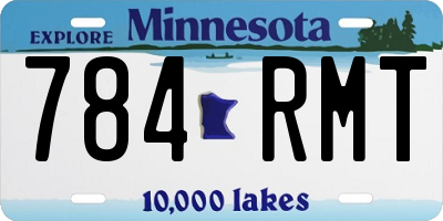 MN license plate 784RMT