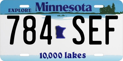 MN license plate 784SEF