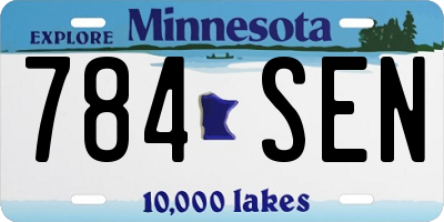 MN license plate 784SEN