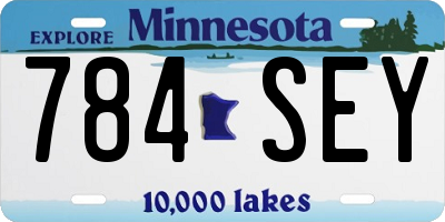 MN license plate 784SEY