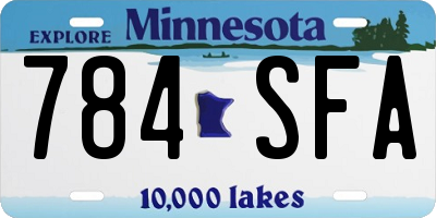 MN license plate 784SFA