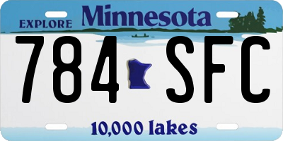MN license plate 784SFC