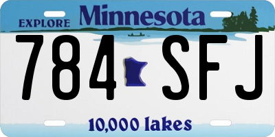 MN license plate 784SFJ