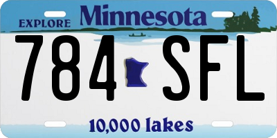 MN license plate 784SFL