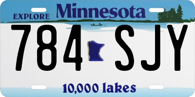MN license plate 784SJY