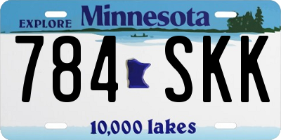 MN license plate 784SKK