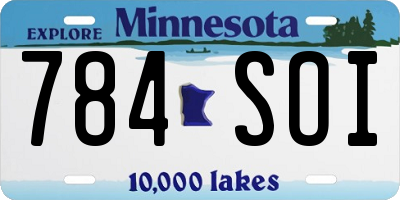 MN license plate 784SOI