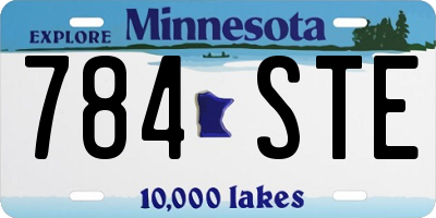 MN license plate 784STE
