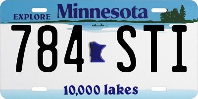 MN license plate 784STI