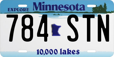 MN license plate 784STN