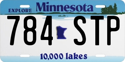 MN license plate 784STP