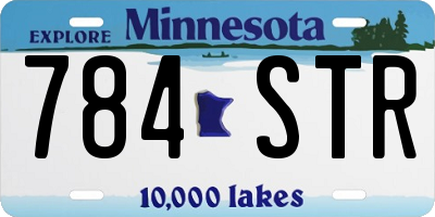 MN license plate 784STR