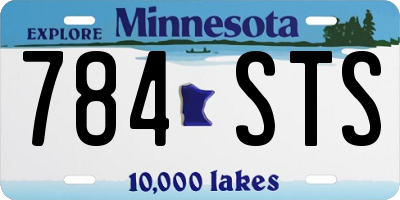 MN license plate 784STS