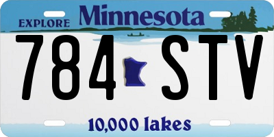 MN license plate 784STV