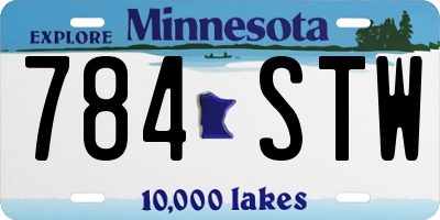 MN license plate 784STW